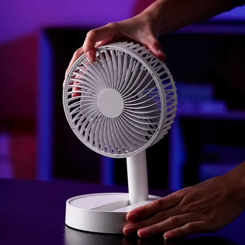 Mini ventilateur pliable USB rechargeable avec minuteur